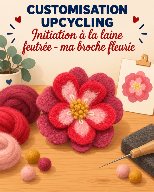 Personaliseren/upcycling: kennismaking met wolvilten – mijn bloemenbroche