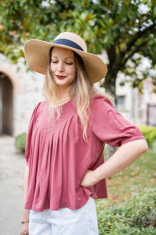PDF - Patron digital de la blouse Roséa de Atelier Brizane du 32 au 56 (Fr)