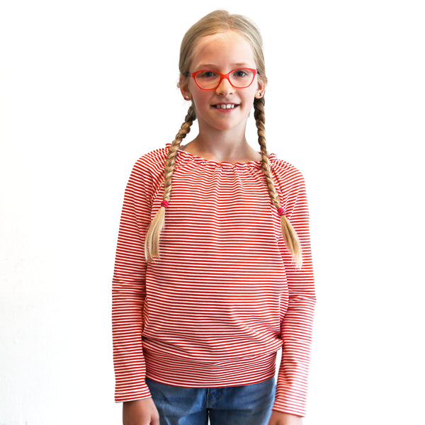 PDF - patron digital enfant du tee-shirt à encolure froncée Emma de Studio Schnittreif du 74 au 152 (fr)