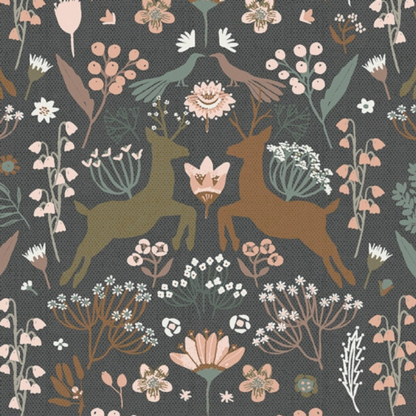 Flanelle 100% coton certifié oeko-tex de la marque Art Gallery Fabrics - woodlandia (prix pour 10cm)