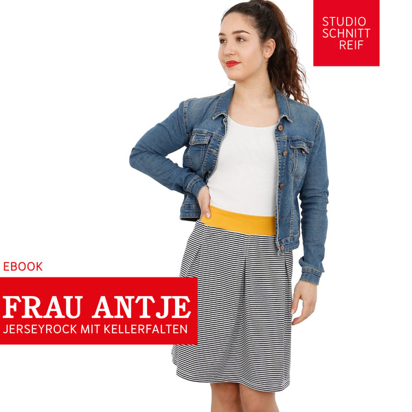 PDF - patron digital de la jupe en jersey Madame Antje de Studio Schnittreif du XS au L (fr)