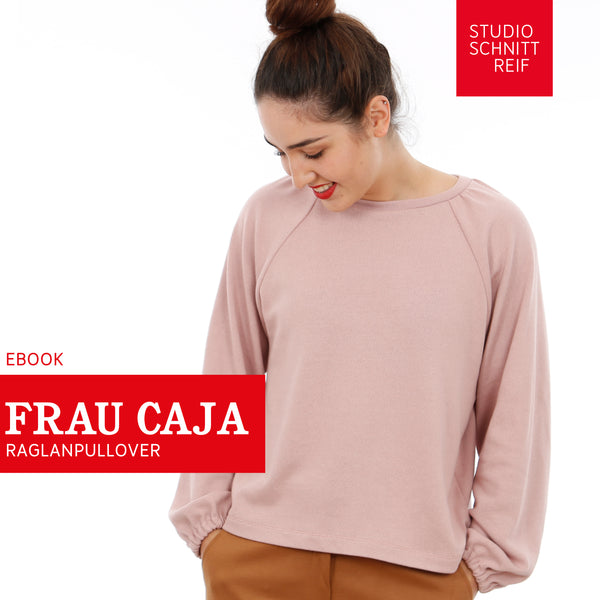 PDF - patron digital du pullover raglan Madame Caja de Studio Schnittreif du XS au XXL (fr)