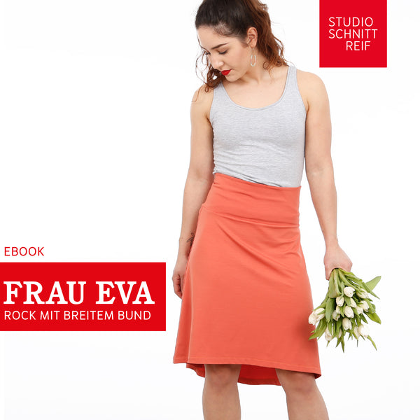 PDF - patron digital de la jupe en jersey Madame Eva de Studio Schnittreif du XS au XL (fr)