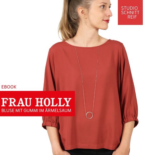PDF - patron digital de la blouse Madame Holly de Studio Schnittreif du XS au XXL (fr)