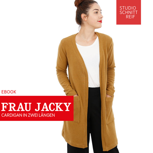 PDF - patron digital du cardigan Madame Jacky de Studio Schnittreif du XS au XXL (fr)