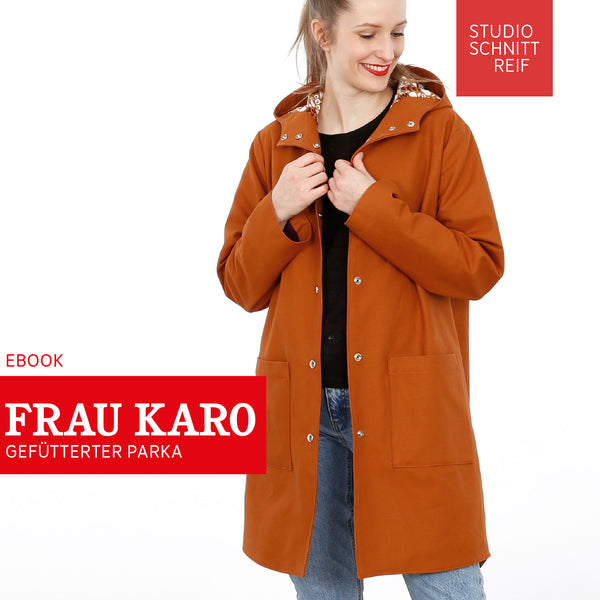 PDF - patron digital du parka Madame Karo de Studio Schnittreif du XS au XXL (fr)
