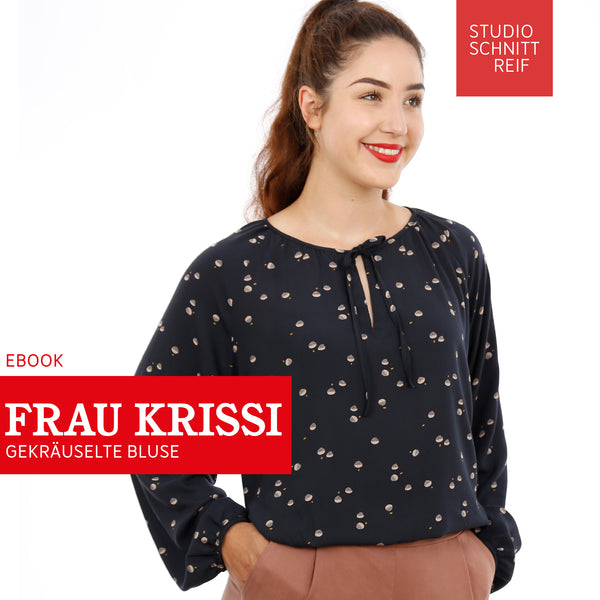 PDF - patron digital de la blouse  Madame Krissi de Studio Schnittreif du XS au XXL (fr)