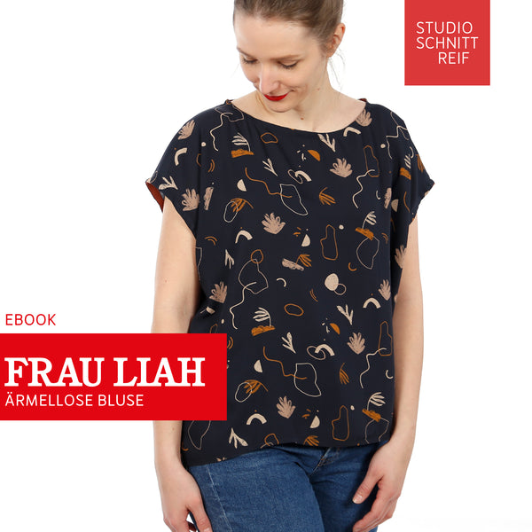 PDF - patron digital de la blouse d'été Madame Liah de Studio Schnittreif du XS au XXL (fr)