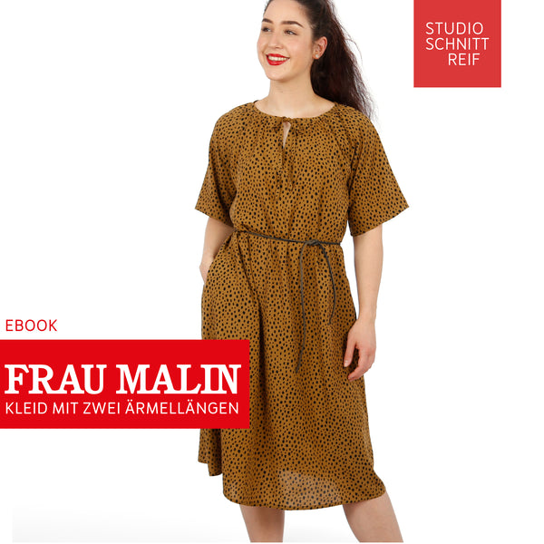 PDF - patron digital de la robe ample Madame Malin de Studio Schnittreif du XS au XXL (fr)