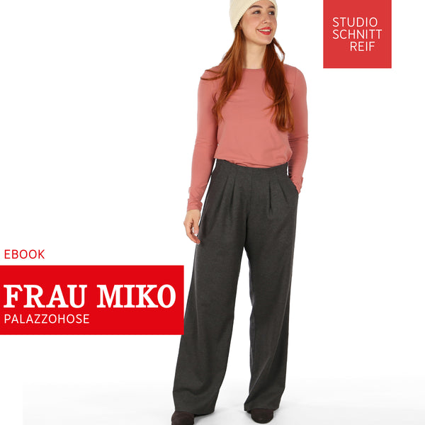 PDF - patron digital du pantalon palazzo Madame Miko de Studio Schnittreif du XS au XXL (fr)