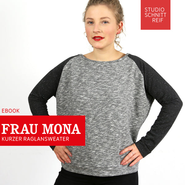 PDF - patron digital du sweat raglan Madame Mona de Studio Schnittreif du XS au L (fr)