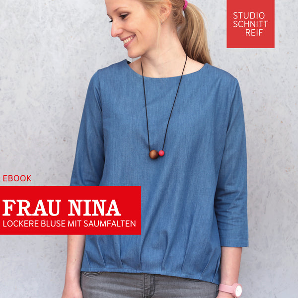 PDF - patron digital de la blouse Madame Nina de Studio Schnittreif du XS au XL (fr)