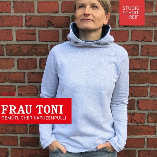 PDF - patron digital du sweat à capuche Madame Toni de Studio Schnittreif du XS au XL (fr)