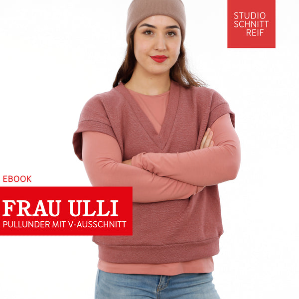 PDF - patron digital du pull sans manche Madame Ulli de Studio Schnittreif du XS au XXL (fr)