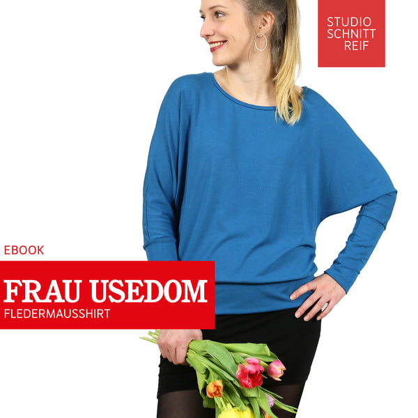 PDF - patron digital du tee-shirt manches chauve-souris Madame Usedom de Studio Schnittreif du XS au XXL (fr)