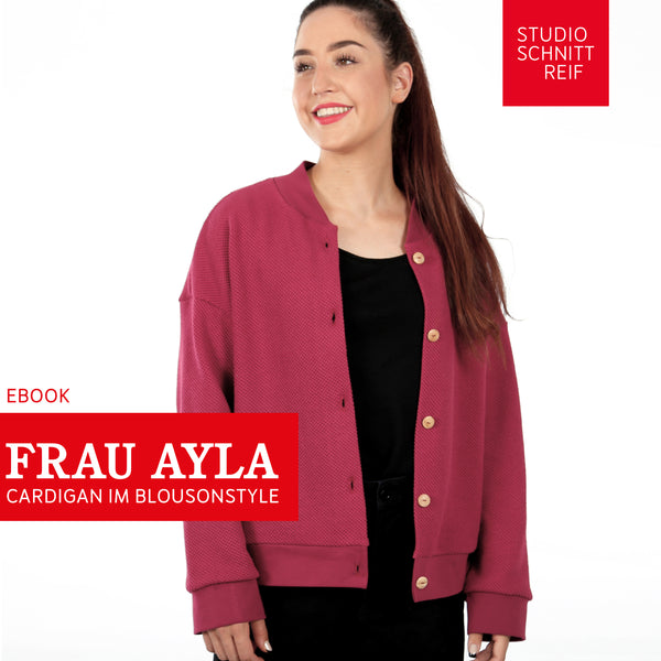 PDF - patron digital du cardigan Madame Ayla de Studio Schnittreif du XS au XXL (fr)