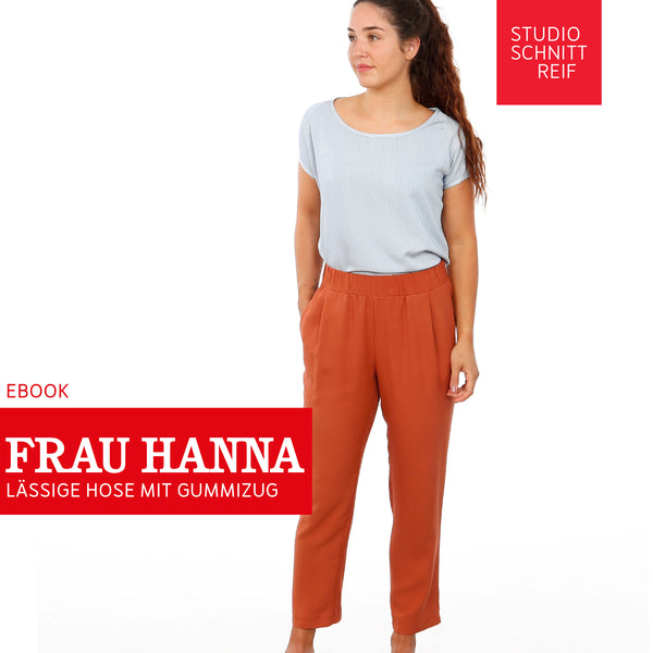 PDF - patron digital du pantalon Madame Hanna de Studio Schnittreif du XS au XXL (fr)