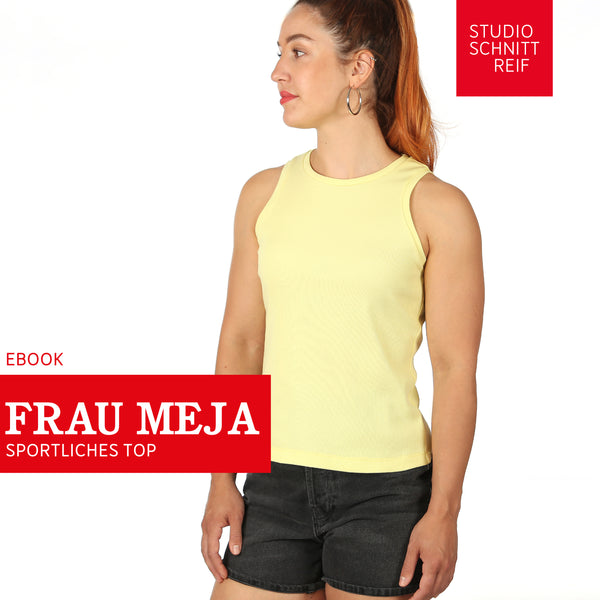 PDF - patron digital du haut sportif Madame Meja de Studio Schnittreif du XS au XXL (fr)