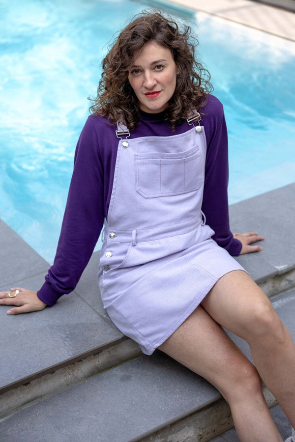 Patron pochette de la robe salopette Crystal de Iam patterns - taille 36 à 46 (Fr et angl)