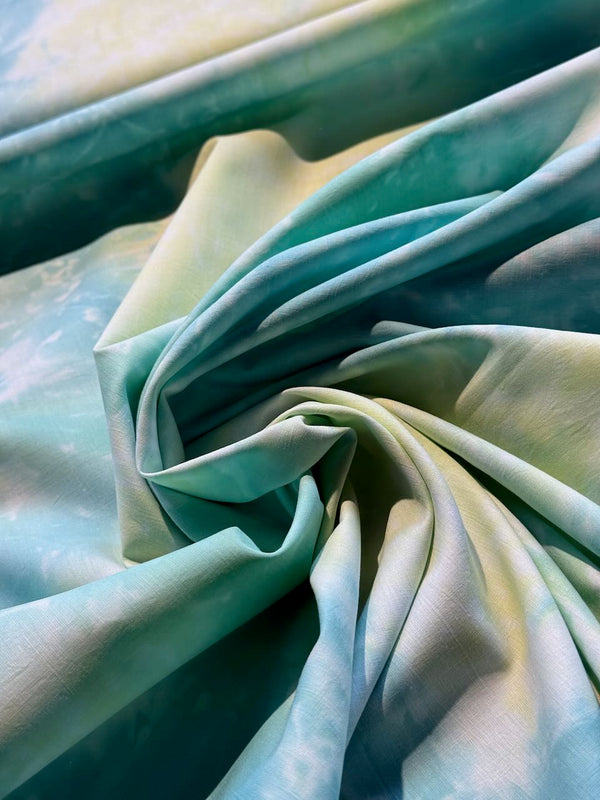Popeline "tie and dye en 100% coton certifiée oeko-tex - couleur 10 (prix pour 10cm)