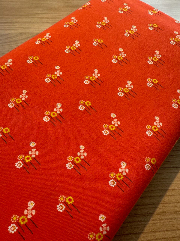 Jersey "Champs de fleurs" de la marque Art Gallery Fabrics certifié oeko-tex (prix pour 10cm)