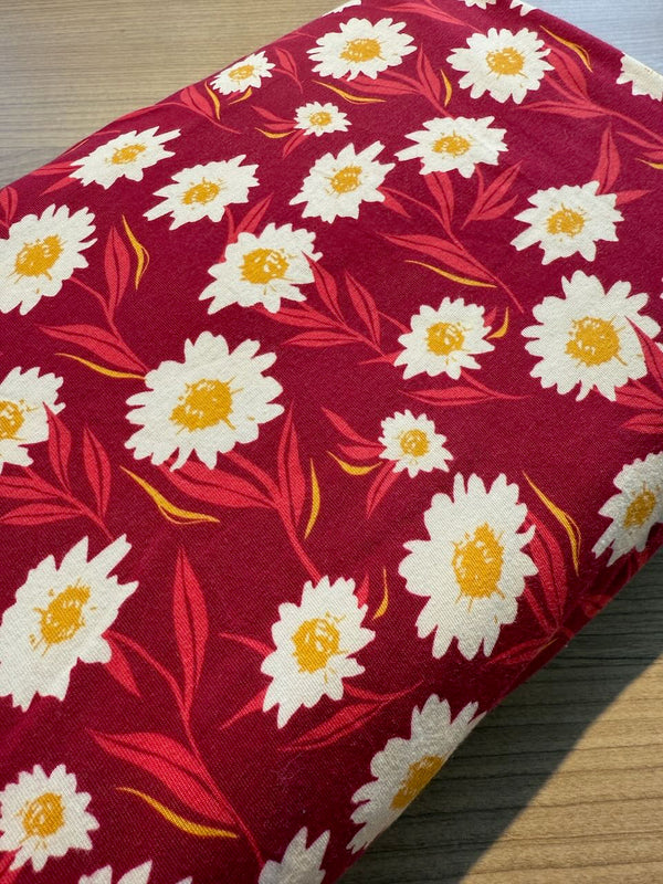 Jersey "Marguerites" de la marque Art Gallery Fabrics certifié oeko-tex (prix pour 10cm)