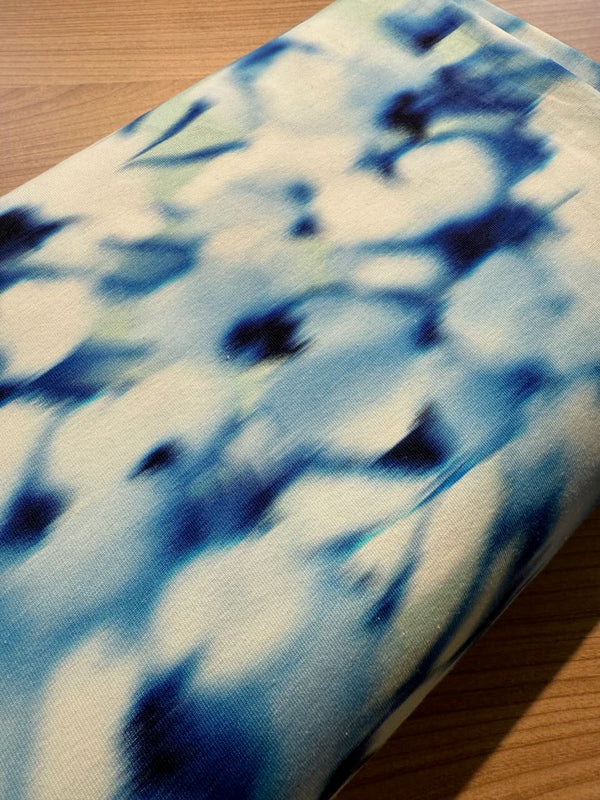 Jersey "anémones aquatiques" certifié oeko-tex (prix pour 10cm)