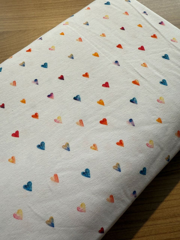 Jersey "Mon petit coeur" - certifiée Oeko-tex (prix pour 10cm)