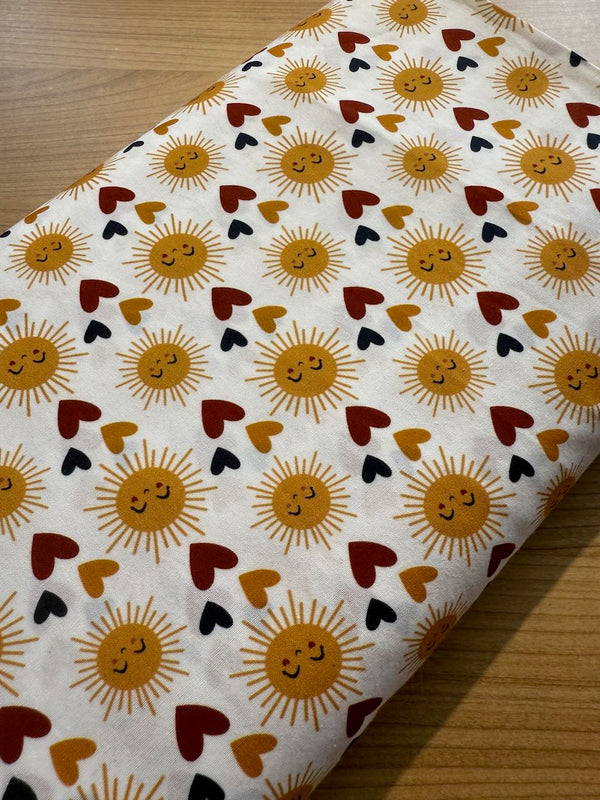 Popeline "Sunny side" certifiée oeko-tex (prix pour 10cm)