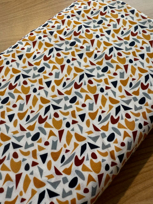 Popeline "Damier estival" certifiée oeko-tex (prix pour 10cm)