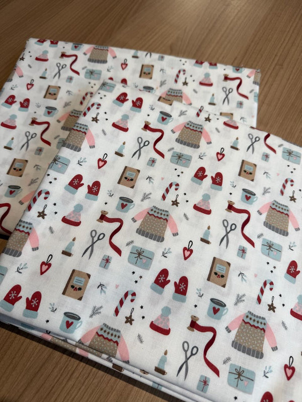 Superbe coupon 3m de popeline "Warm wishes - Noël" - Riley Blake - 110cm de large