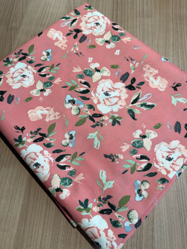 Superbe coupon 3m de popeline "boundless" 110cm de large