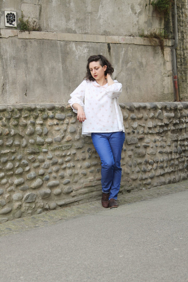 PDF - Patron digital de la blouse Lorena de Damn Good Caramel du 34 au 48 (Fr)