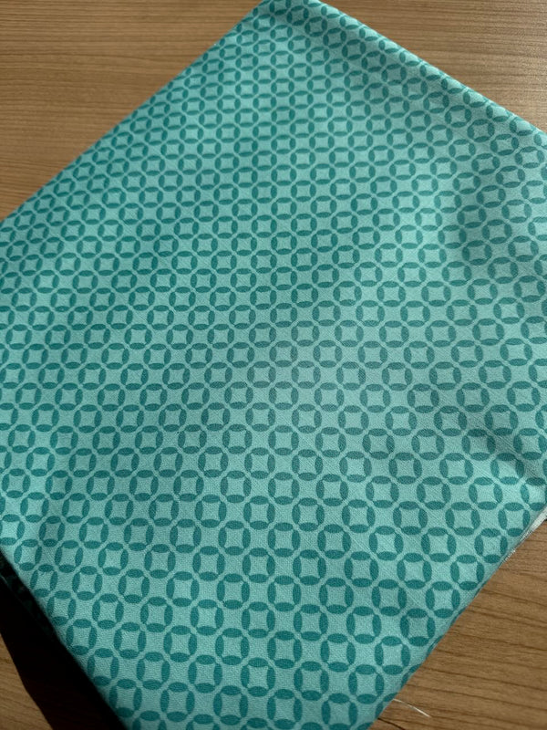 Superbe coupon 3m de popeline Hampton garden - turquoise de Riley Blake Design - 110cm de large
