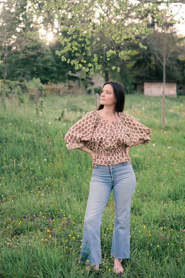 PDF - patron digital blouse Lennon - Gold and skye du XXS au 5XL (fr/angl)