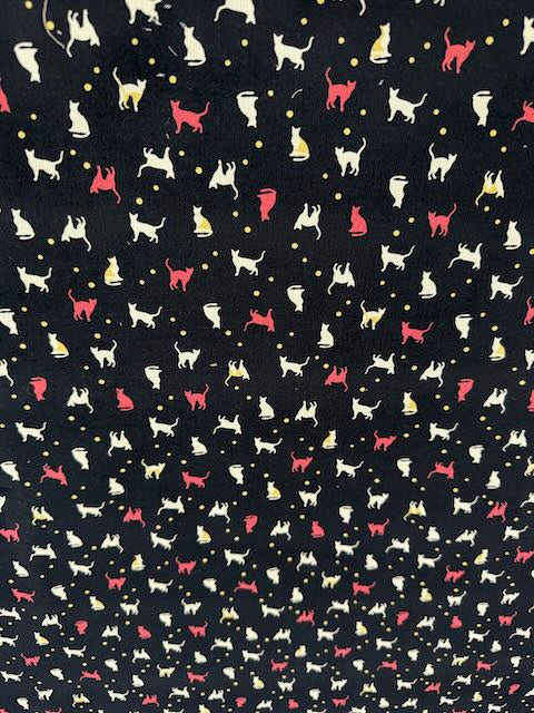 Velours milleraies japonais - Neko - bleu marine - 100% coton (Prix pour 10cm)