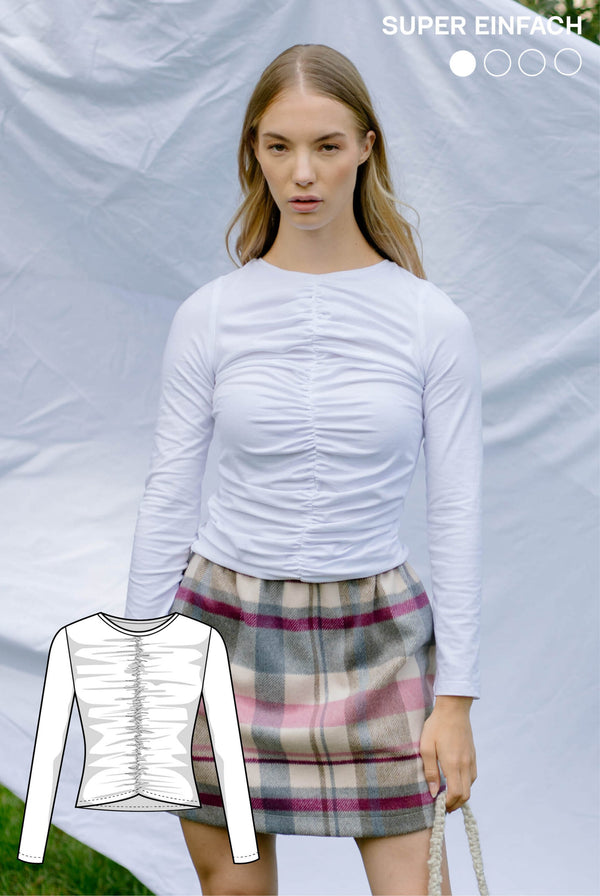 PDF - patron digital du tee-shirt Ivy de Juliana Martejevs du XS au 3XL (fr/angl/allemand)