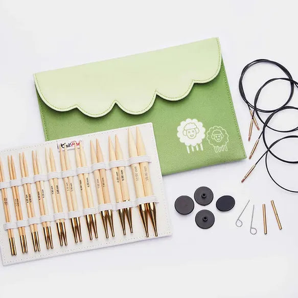 Ensemble d'aiguilles interchangeables en bambou KnitPro Deluxe - 1er