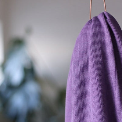 Coupon de 2m de Jersey de viscose Mind the maker oeko-tex - Violet Fig (prix pour le coupon)