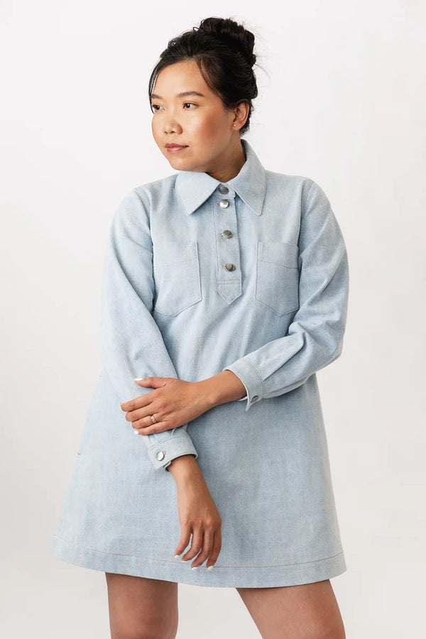 PDF - patron digital Loviisa denim dress de Named Clothing du 32 au 56 (angl)