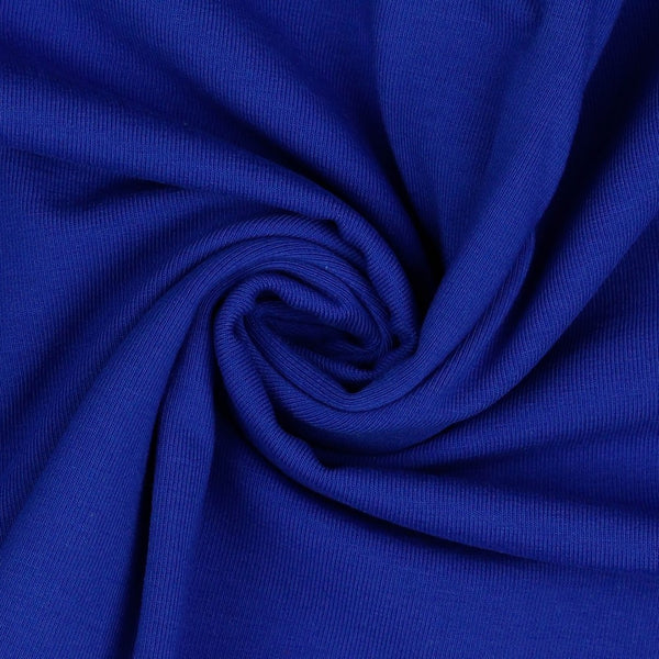 Jersey uni bleu roi certifié Oeko-tex (prix pour 10cm)