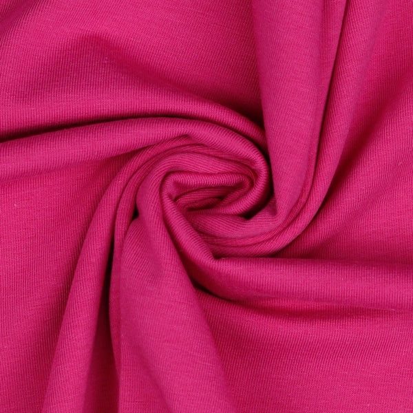 Jersey uni fuchsia certifié Oeko-tex (prix pour 10cm)
