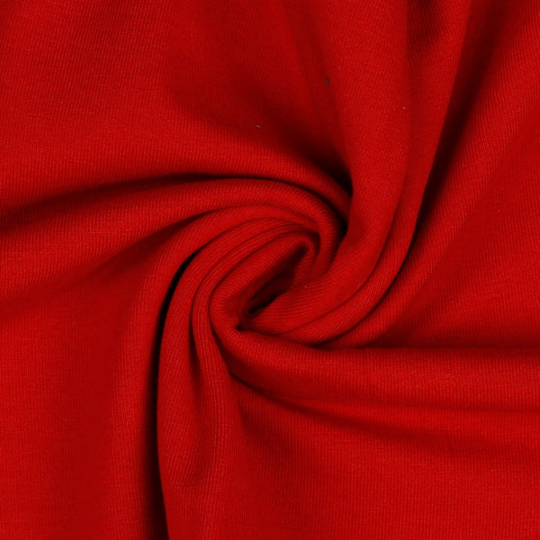 Jersey uni rouge amour certifié Oeko-tex (prix pour 10cm)