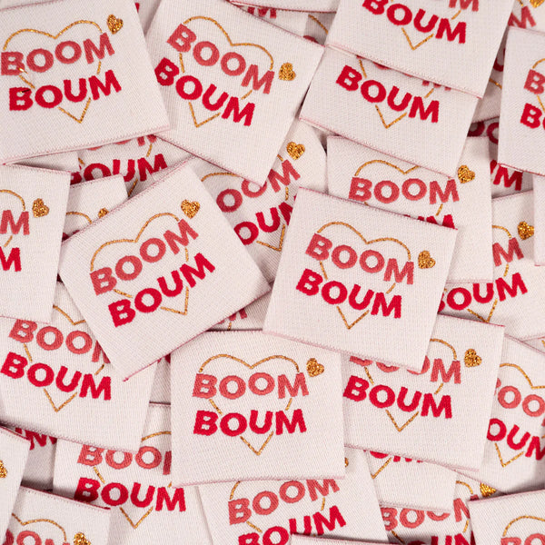 Lot de 5 étiquettes Boom Boom de Ikatee (prix pour le sachet de 5)