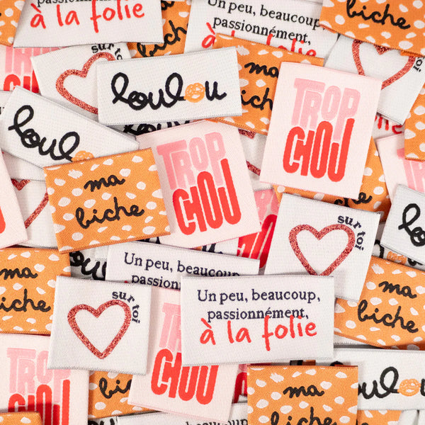 Lot de 5 étiquettes sweetie de Ikatee (prix pour le sachet de 5)
