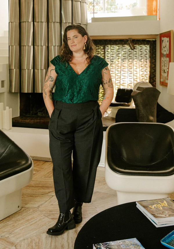 Pochette du pantalon Andrea de Maison Fauve - taille 34 à 52 (fr et angl)