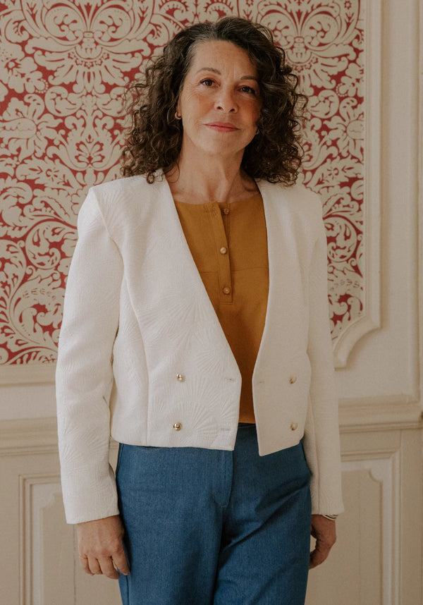 Pochette du spencer Damas de Maison Fauve - taille 34 à 52 (fr et angl)