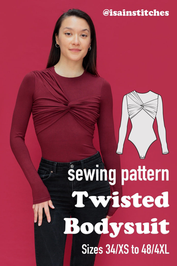 PDF - Digital Pattern of Rebecca Twisted Draped Bodysuit by isa in sti ...