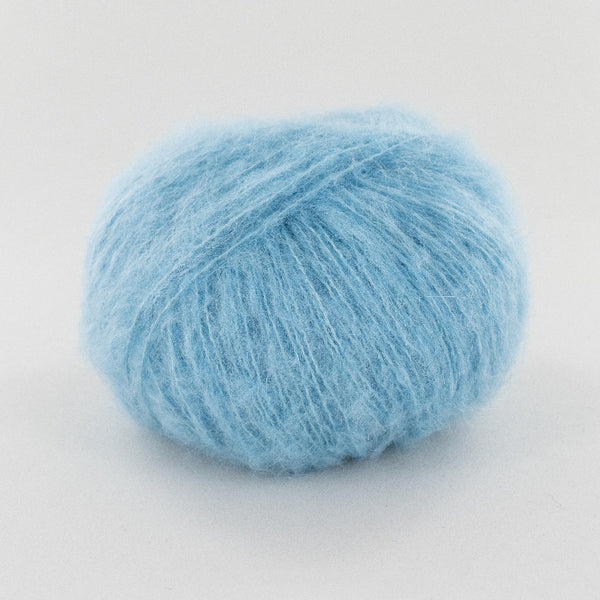 Fonty - Saperlipopette - colori 5036 - bleu topaze (prix pour 1 pelote - Baby suri - soie - mérinos)
