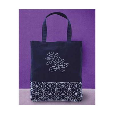Kit sac indigo à broder en sashiko (prix pour le kit complet)